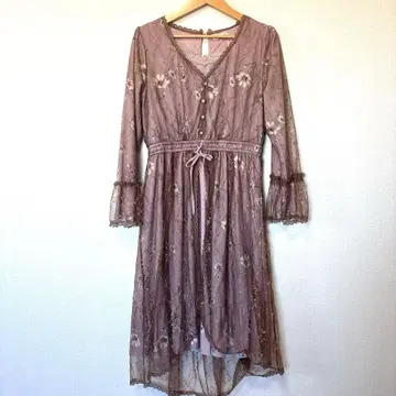 axes femme 코스모스 패턴 레이어드풍 OP M 사이즈