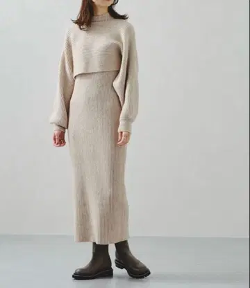 acro 니트 원피스 셋업