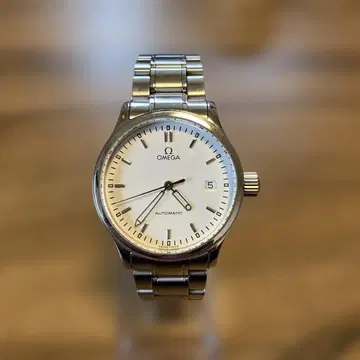 OMEGA 클래식 자동 와인딩 시계 화이트 다이얼