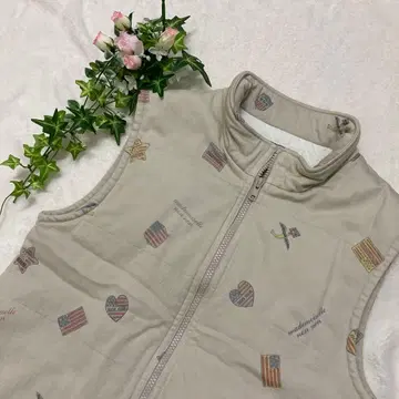 [새상품급] Mademoiselle NON NON 퀼트 베스트 베이지