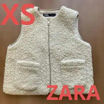 ZARA 숏 인조 모피 베스트 XS