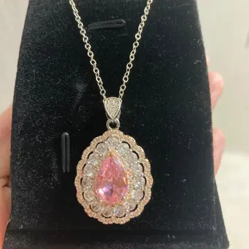 보석 목걸이 핑크 펜던트 목걸이 새상품
