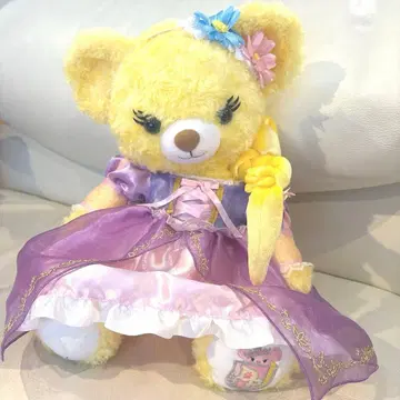 디즈니 스토어 유니 베어 라푼젤 봉제 인형 티아라 없음