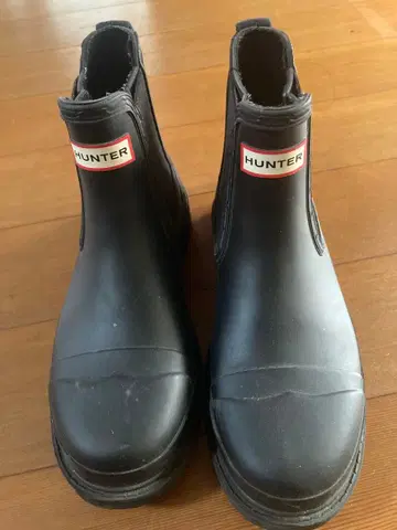 HUNTER 블랙 사이드 고어 장화