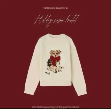THE TOE Schloss Holiday Dog Knit 스웨터