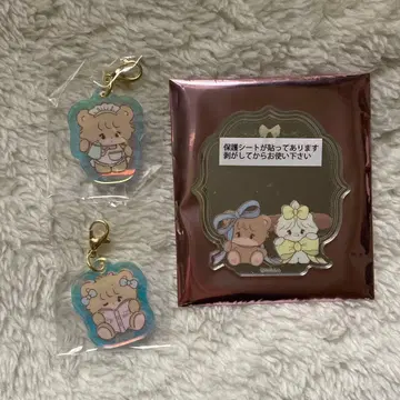 mikko 팝업 가챠 아크릴 미니 참 거울 스티커 라떼