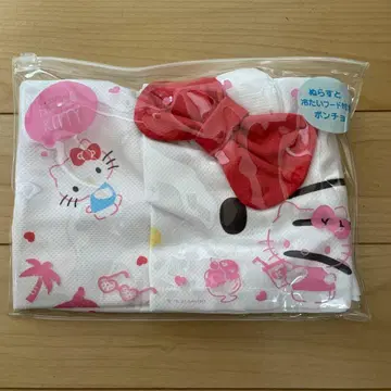 헬로키티 물에 적시면 시원한 판초