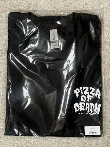 미사용 새상품 PIZZAOFDEATH 피자 오브 데스 T셔츠 [블랙]