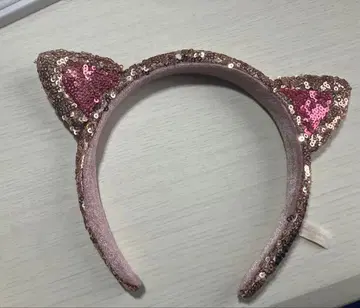 고양이 귀 스팽글 머리띠