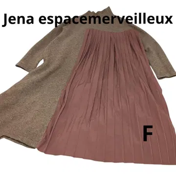 Jena espacemerveilleux 니트 도킹 플리츠 원피스