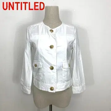 A339 언타이틀 노카라 자켓 면 얇은 소재 화이트 2