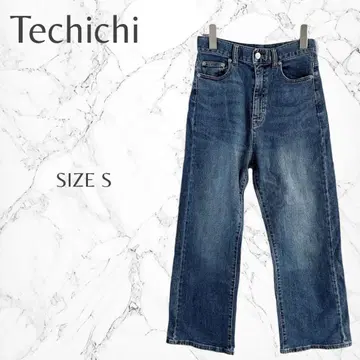 테치치 돌려입기 발군 캐주얼 스트릿 와이드 실루엣 데님 팬츠 S