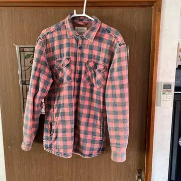 BAYFLOW 핑크 체크 플란넬 셔츠 사이즈 4