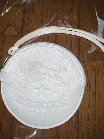 IL BISONTE 코인 케이스 동전 지갑 라운드 지퍼 새상품 원형