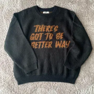 AOMM 블랙 니트 스웨터 프리 사이즈