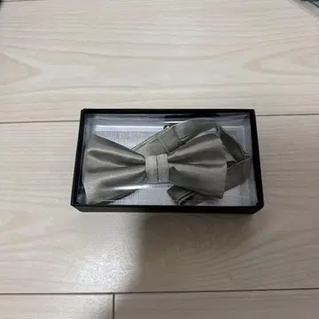 샴페인 골드 나비 넥타이 기프트 박스 포함