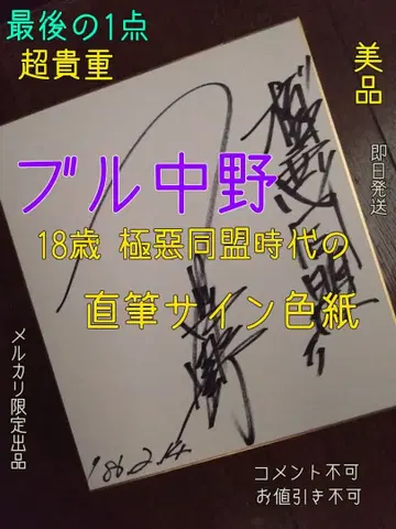 블루 나카노 친필 사인 색지 마지막 1점