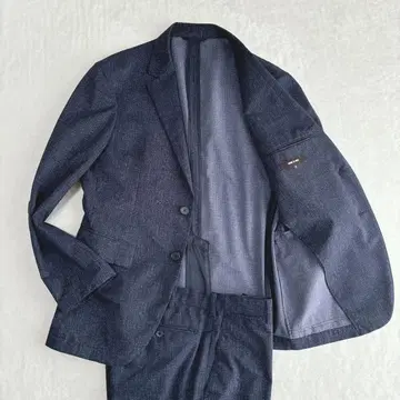 [ 새상품급 ] 꼼사맨 트래블 수트 2 버튼 폴리에스테르 네이비