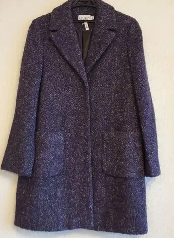 이탈리아제 퍼플 믹스 코트 사이즈 M