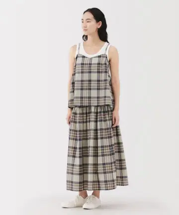 무인양품 스커트 여성 마드라스 체크 플레어 스커트 S