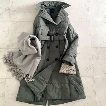 새상품급 다마컬렉션 트렌치 더블 리얼 다운 코트 벨트 포함 11