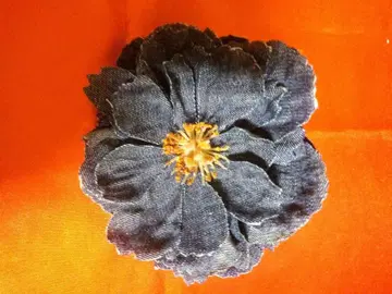 데님 꽃 코사지 클립식