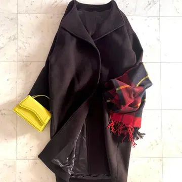 새상품급 에이피 스튜디오 오버 사이즈 라무 코트 브라운 일본제