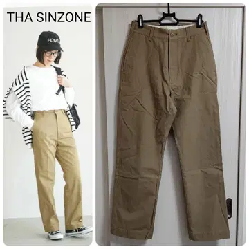 THA SHINZONE 워시드 하이웨스트 치노 팬츠