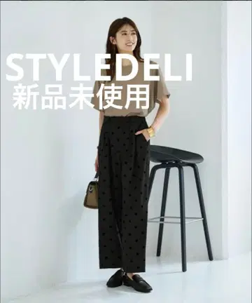 스타일 델리 플로키 도트 와이드 팬츠 STYLEDELI