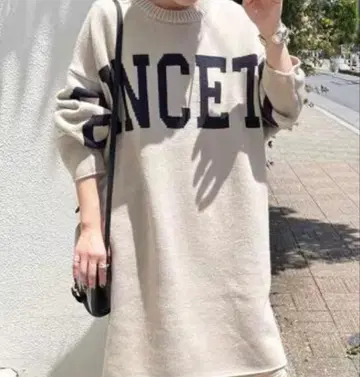 spick&span 빅 로고 니트 원피스