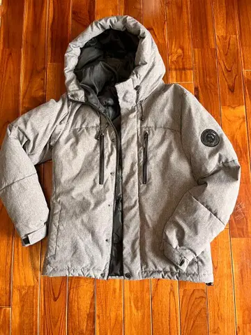 Outdoor 후드 부착 그레이 다운 자켓 M