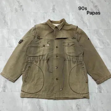 90s 파파스 헌팅 자켓 서바이벌 자켓 와펜