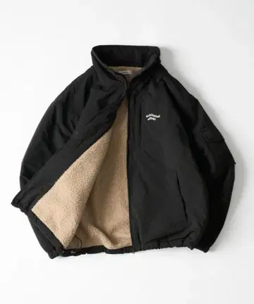 Adoon plain 스탠드넥 보아 안감 충전솜 블루종