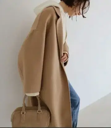 evernavy 에버네이비 리버 롱 코쿤 코트 카멜 M