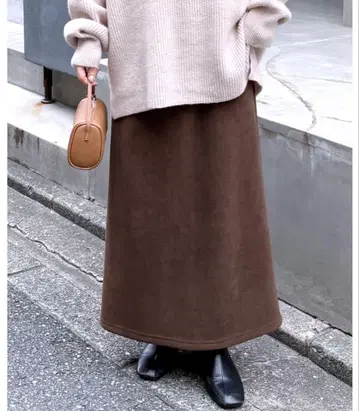 reca 코듀로이 안감 플리스 내로우 스커트