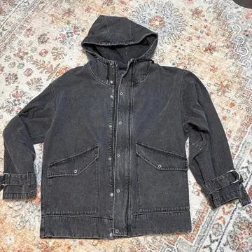 CLEL 후드 부착 다크 그레이 자켓 M