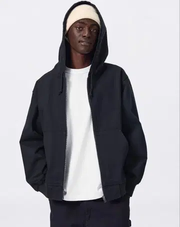 새상품 GU 집업 후드티 NT+E 네이비 XL