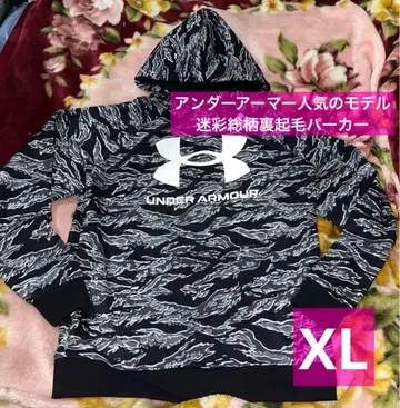 UNDER ARMOUR 카모플라쥬 올 패턴 속기모 후드티 XL