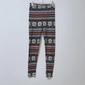 레깅스 팬츠 스패츠 노르딕 올 패턴 허리밴딩 개성있는 M