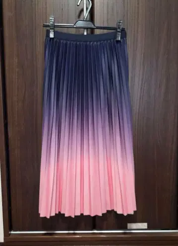그라데이션 플리츠 스커트