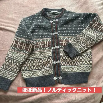 FREAK'S STORE 노르딕 무늬 가디건 F 사이즈