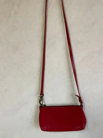 가죽 숄더백 레드