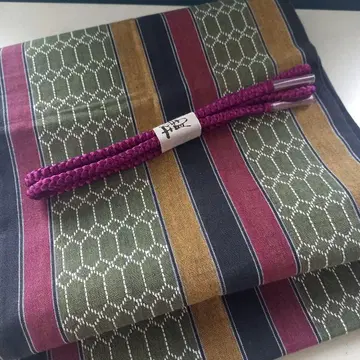 퍼플 보라색 허리띠 차분한 색상 미사용 새상품 실크