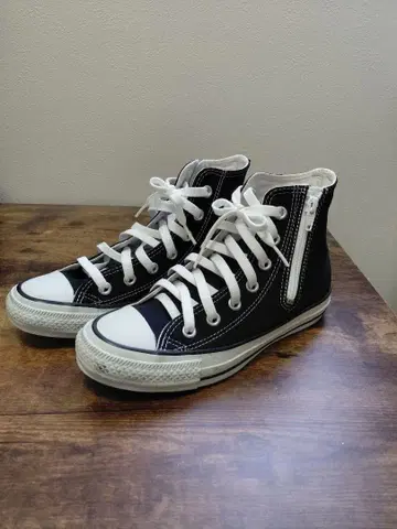 컨버스 블랙 하이컷 스니커즈 23cm