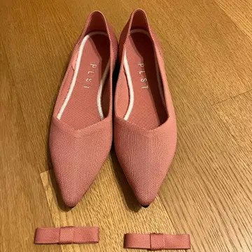 PLST 플라스테 리본 포함 세탁 가능한 니트 펌프스