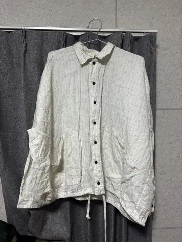 O 격자 무늬 린넨 셔츠