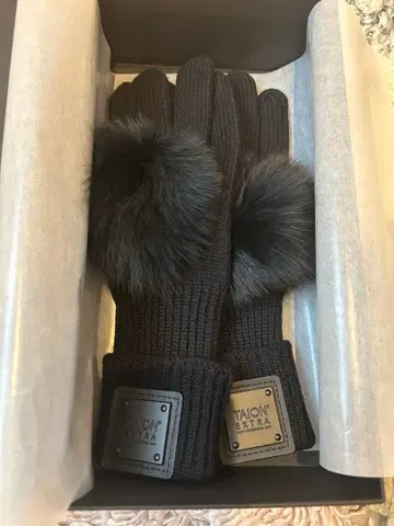 TAION EXTRA 퍼 포함 니트 장갑
