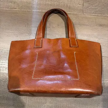 genten 겐텐 아 마노 브라운 가죽 토트백 M