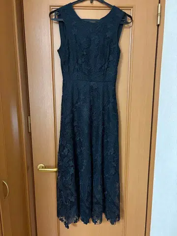 TOMMY HILFIGER 레이스 슬리브리스 롱 원피스