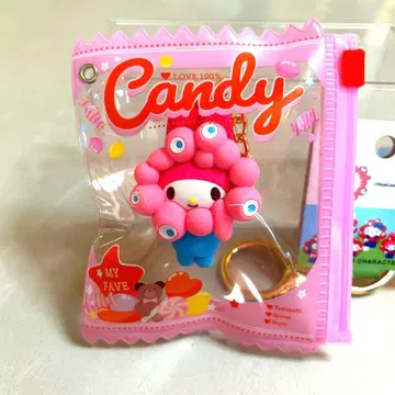 핑크 케이스 포함 파스텔 마이멜로디 산리오 캐릭터 마스코트 키링